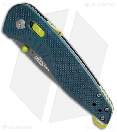 SOG Aegis AT Spring Assisted Knife Indigo GRN (3.13" Dark Gray)