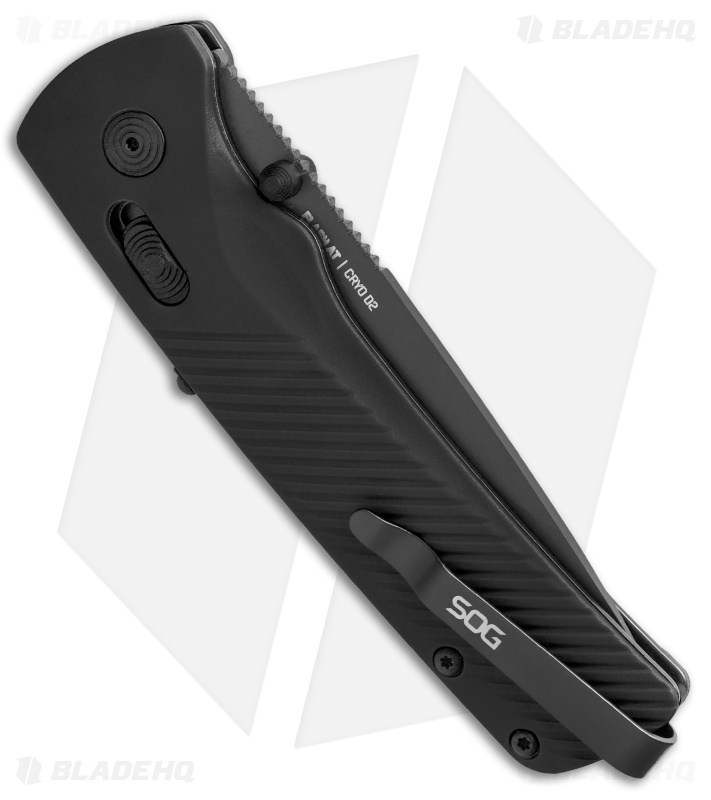 SOG Flash AT-XR Lock Knife Blackout GRN (3.45" Black)