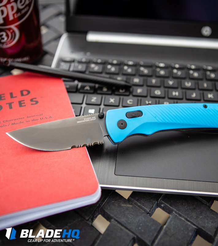 SOG Flash AT-XR Lock Knife Civic Cyan GRN (3.45