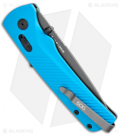 SOG Flash AT-XR Lock Assisted Opening Knife Civic Cyan (3.45" Dark Gray)