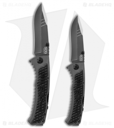 SOG Sideswipe Spring Assisted Knife (3.375" Gray) SW1011-CP