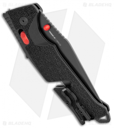 SOG Trident AT-XR Lock Knife Black/Red Clip Point (3.7" Black)