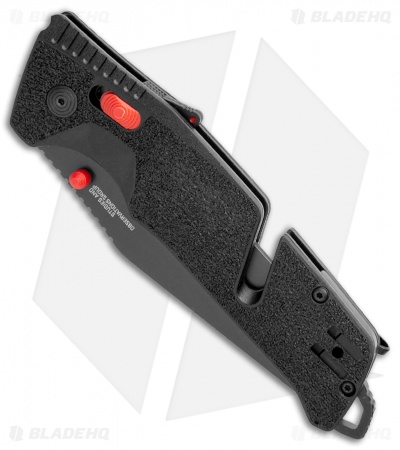 SOG Trident AT-XR Lock Knife Black/Red Clip Point (3.7" Black)