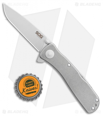 SOG Twitch II LT Assisted Opening Knife Stonewash (2.6" Satin) TWI-18