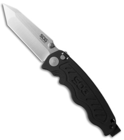SOG Zoom Mini Tanto Spring Assisted Knife (3.125" Satin) ZM1003