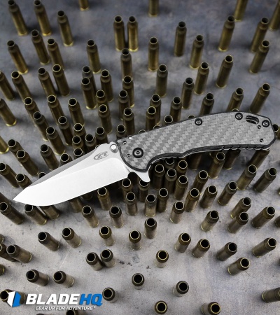 Zero Tolerance Hinderer 0566CF Assisted Opening Knife (3.25" Stonewash) ZT