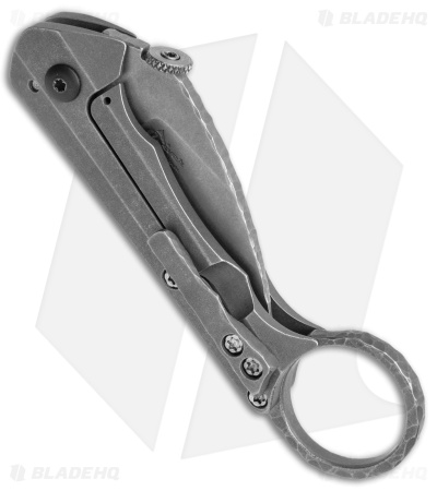 Driver Defense Custom Telson Folding Karambit Knife Titanium Textured (2.25" SW)
