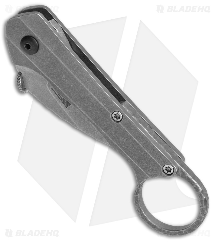 Driver Defense Custom Telson Folding Karambit Knife Titanium Textured (2.25" SW)