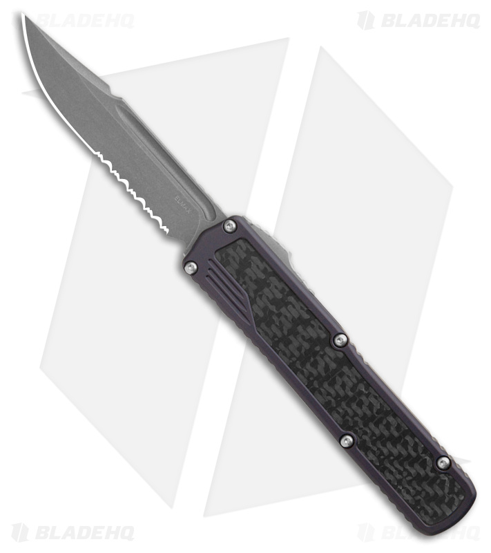 Guardian Tactical Scout S/E OTF Automatic Knife Gray/CF (3.5" Stonewash Serr)