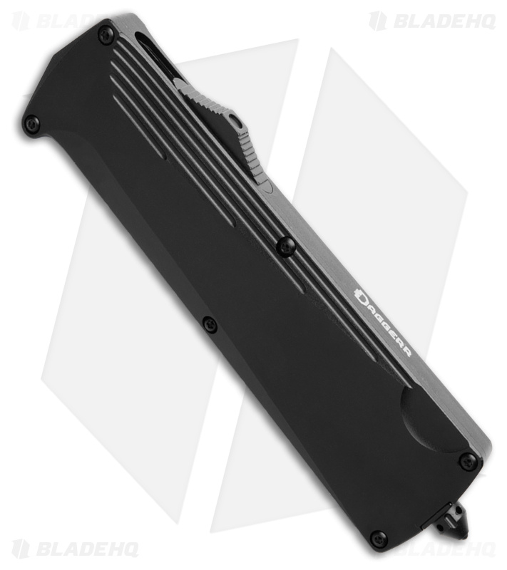 Daggerr Knives Koschei Double Action OTF Knife Black Aluminum (3.5" Black)