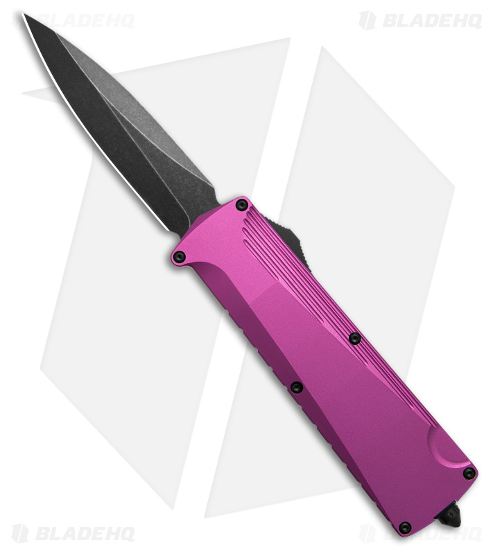 Daggerr Knives Koschei Double Action OTF Knife Purple Aluminum (3.5" Black)