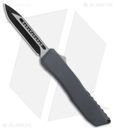 EOS Harpoon OTF Automatic Knife Tanto Gunmetal Alum/Black (3.75" Two-Tone)