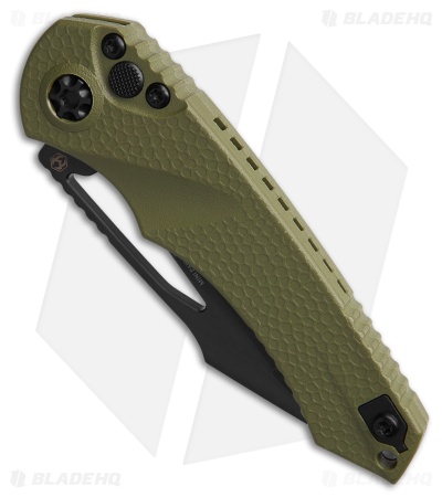 Heretic Knives Mini Pariah T/E Manual Knife OD Green Polymer (3.3" DLC)