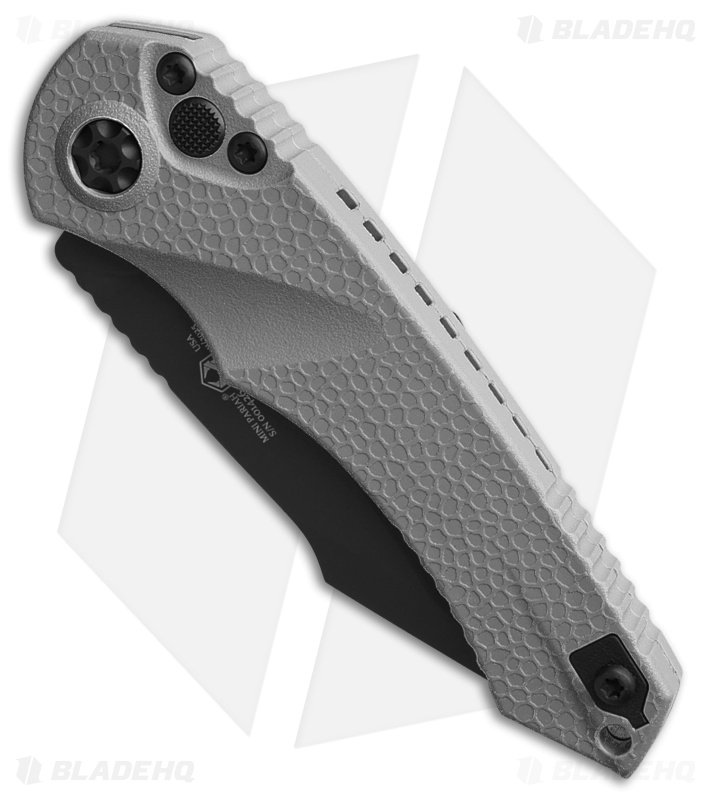 Heretic Knives Mini Pariah Tanto Automatic Knife Gray Polymer (3.3" Black)