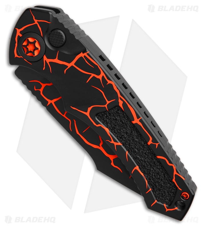 Heretic Knives Pariah Auto Knife UV Magma Orange (3.8" Magma Orange)