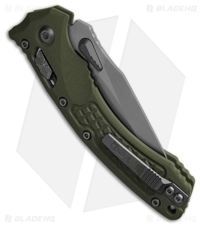 Microtech Amphibian Ram-Lok Knife Frag OD Green G-10 (3.9" Stonewash)