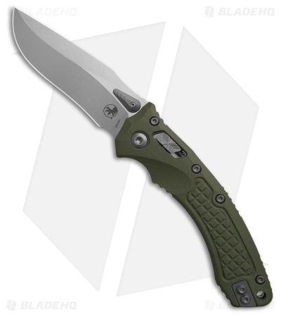 Microtech Amphibian Ram-Lok Knife Frag OD Green G-10 (3.9" Stonewash)