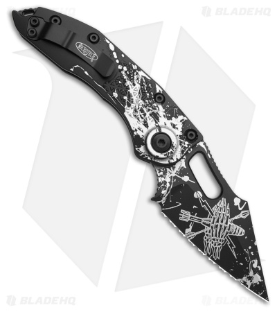 Microtech Stitch-A S/E Automatic Knife Battle Ready (3.75" Black Full Serr)