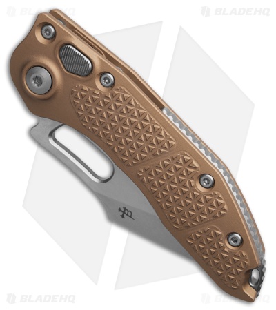 Microtech Stitch Automatic Knife Brown (3.75" Stonewash) 169-10BN