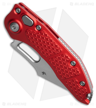 Microtech Stitch Automatic Knife Red Aluminum (3.75" SW Serrated) 169-11RD