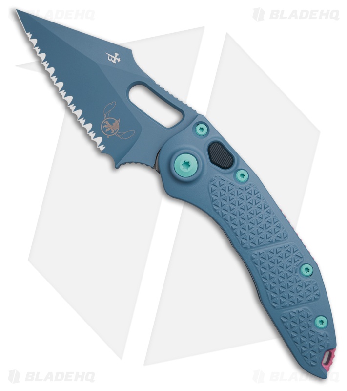 3Mi－Ki　0107 ♡ Microtech Stitch S/E Automatic Knife Blue Aluminum