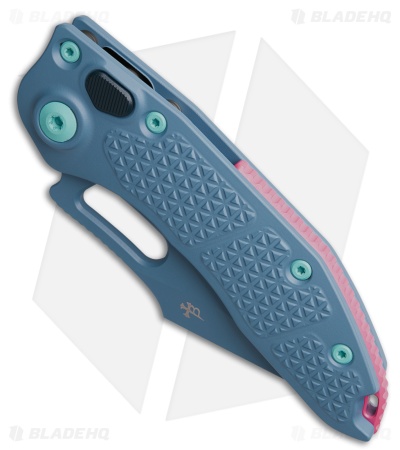 Microtech Stitch S/E Automatic Knife Blue Aluminum (3.75" Blue Full Serr)