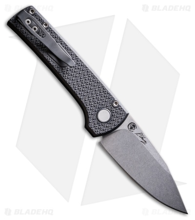 Pro-Tech Chavez Scapegoat Compact Auto Knife Carbide Textured Black Al (3.2" SW)