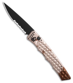 Piranha Crossfire Automatic Knife Camo Aluminum (3.1" Black Serr) P-23CTS