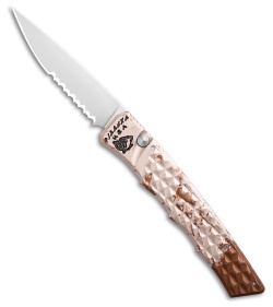 Piranha Crossfire Automatic Knife Camo Aluminum (3.1" Mirror Serrated) P-23CS