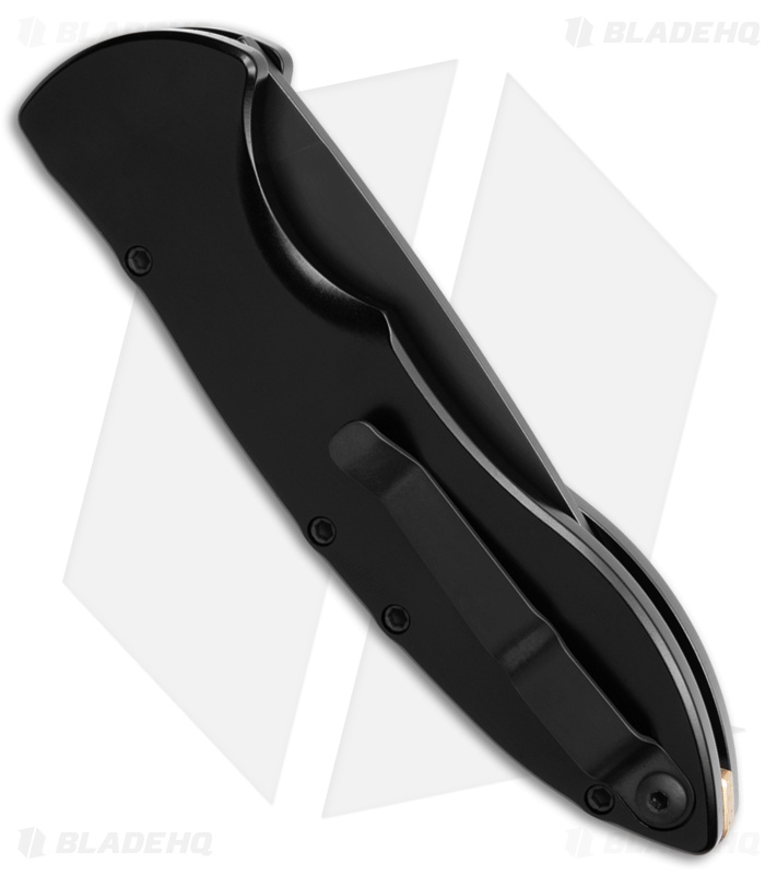 Piranha Fusion Automatic Knife Black Aluminum (3.5" Black Serrated)