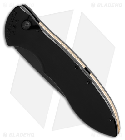 Piranha Fusion Automatic Knife Black Aluminum (3.5" Black Serrated)