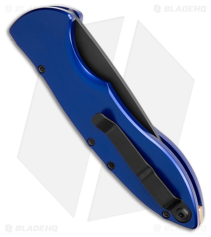 Piranha Fusion Automatic Knife Blue Aluminum (3.5" Black)