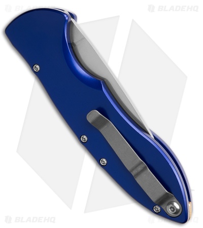 Piranha Fusion Automatic Knife Blue Aluminum (3.5" Satin)