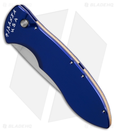 Piranha Fusion Automatic Knife Blue Aluminum (3.5" Satin)