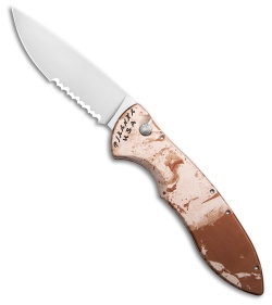 Piranha Fusion Automatic Knife Camo Aluminum (3.5" Satin Serr)