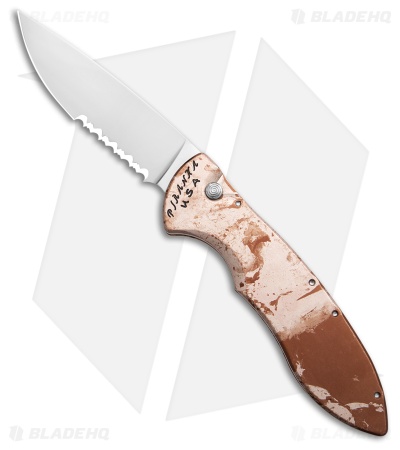 Piranha Fusion Automatic Knife Camo Aluminum (3.5" Satin Serr)