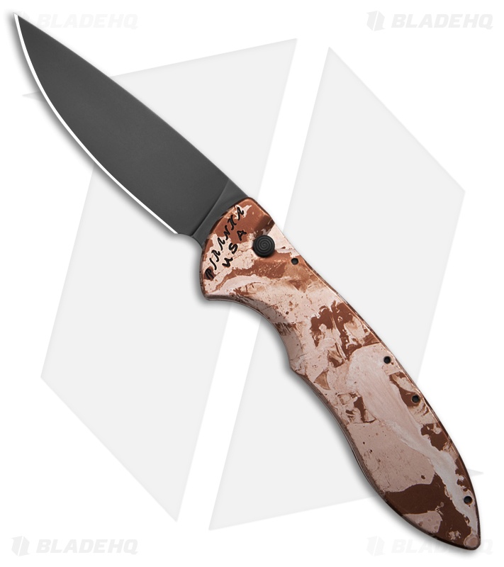Piranha Fusion Automatic Knife Camo Aluminum (3.5" Black)