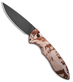 Piranha Fusion Automatic Knife Camo Aluminum (3.5" Black)