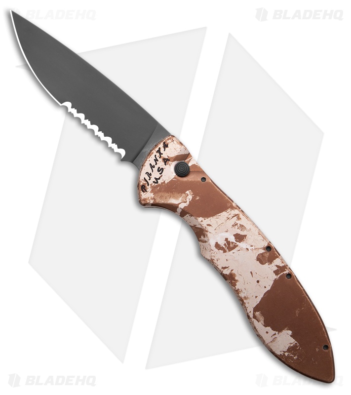 Piranha Fusion Automatic Knife Camo Aluminum (3.5" Black Serr)
