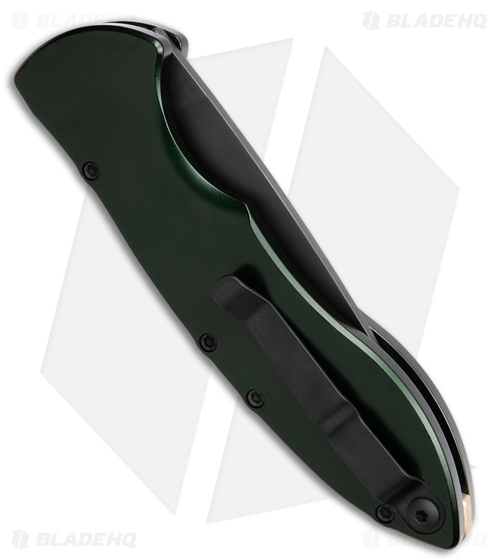 Piranha Fusion Automatic Knife Green Aluminum (3.5" Black Serr)