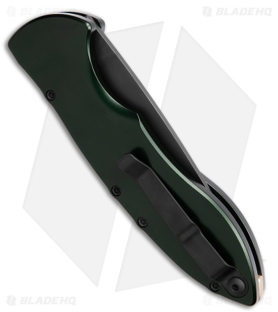 Piranha Fusion Automatic Knife Green Aluminum (3.5" Black Serr)