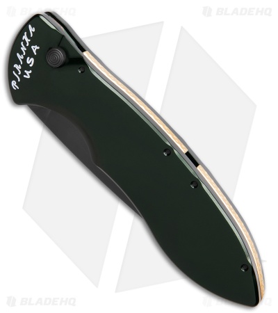 Piranha Fusion Automatic Knife Green Aluminum (3.5" Black Serr)