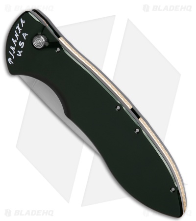 Piranha Fusion Automatic Knife Green Aluminum (3.5" Satin)