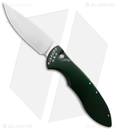 Piranha Fusion Automatic Knife Green Aluminum (3.5" Satin)