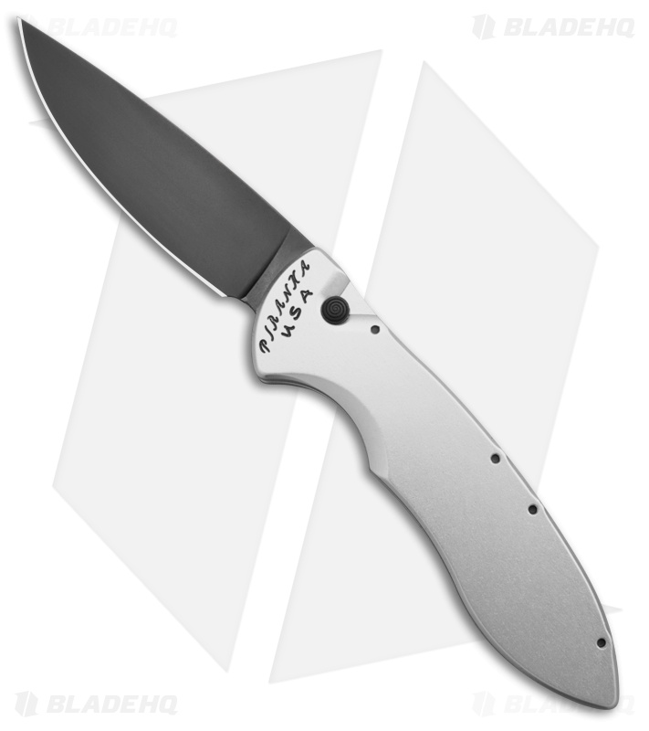 Piranha Fusion Automatic Knife Silver Aluminum (3.5" Black)