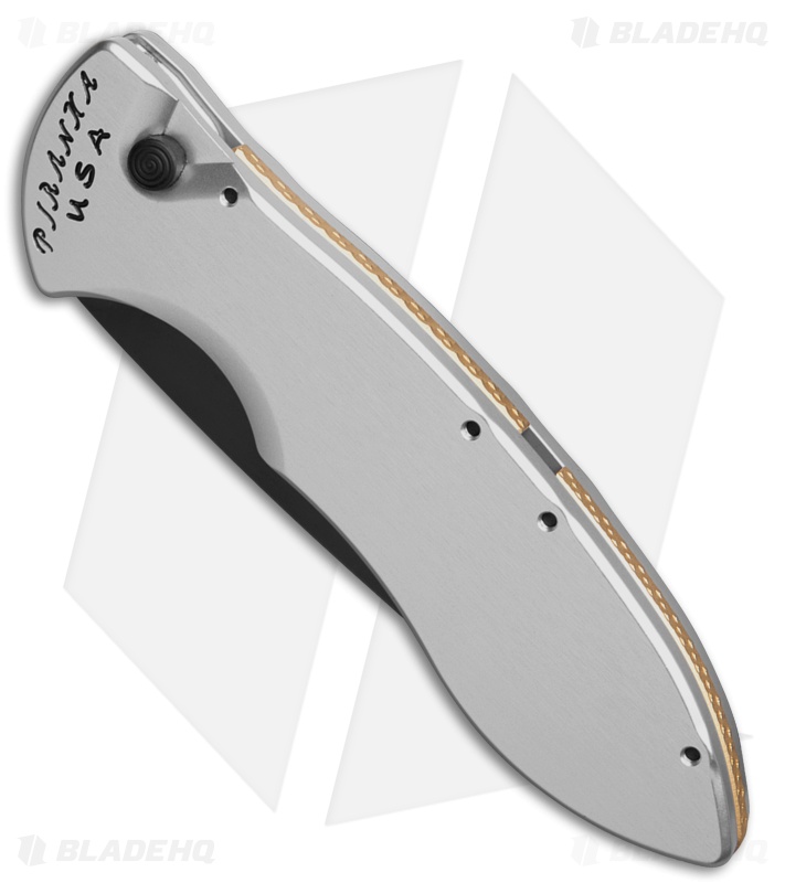 Piranha Fusion Automatic Knife Silver Aluminum (3.5" Black Serr)
