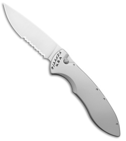Piranha Fusion Automatic Knife Silver Aluminum (3.5" Satin Serr)