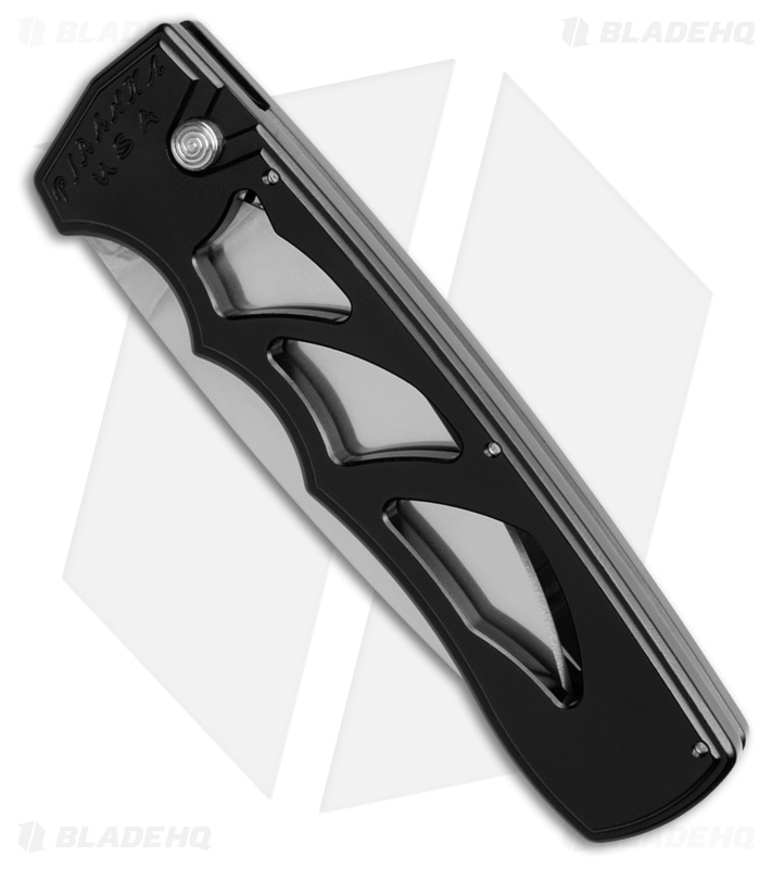 Piranha MagnaRaptor Automatic Knife Black Aluminum (3.4" Mirror)