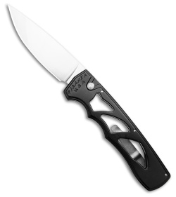 Piranha MagnaRaptor Automatic Knife Black Aluminum (3.4" Mirror)
