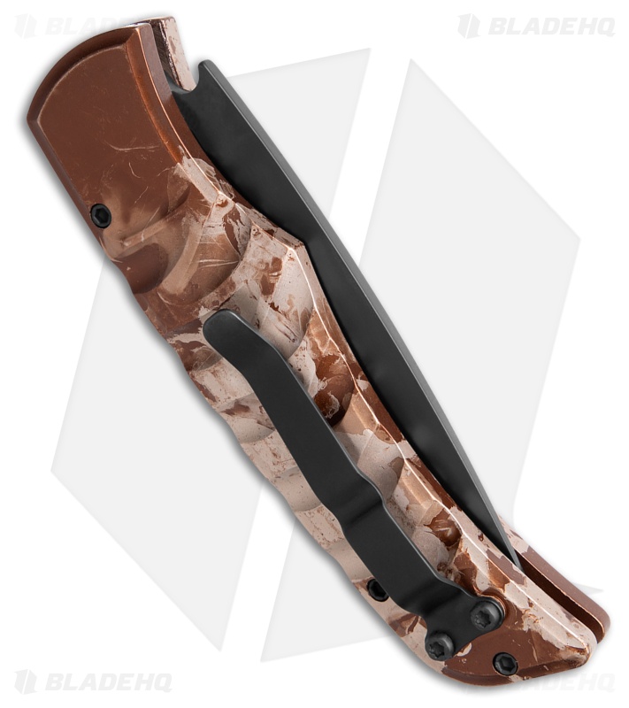 Piranha Paradox Automatic Knife Camo Aluminum (3.1" Black Serrated) P-24CTS